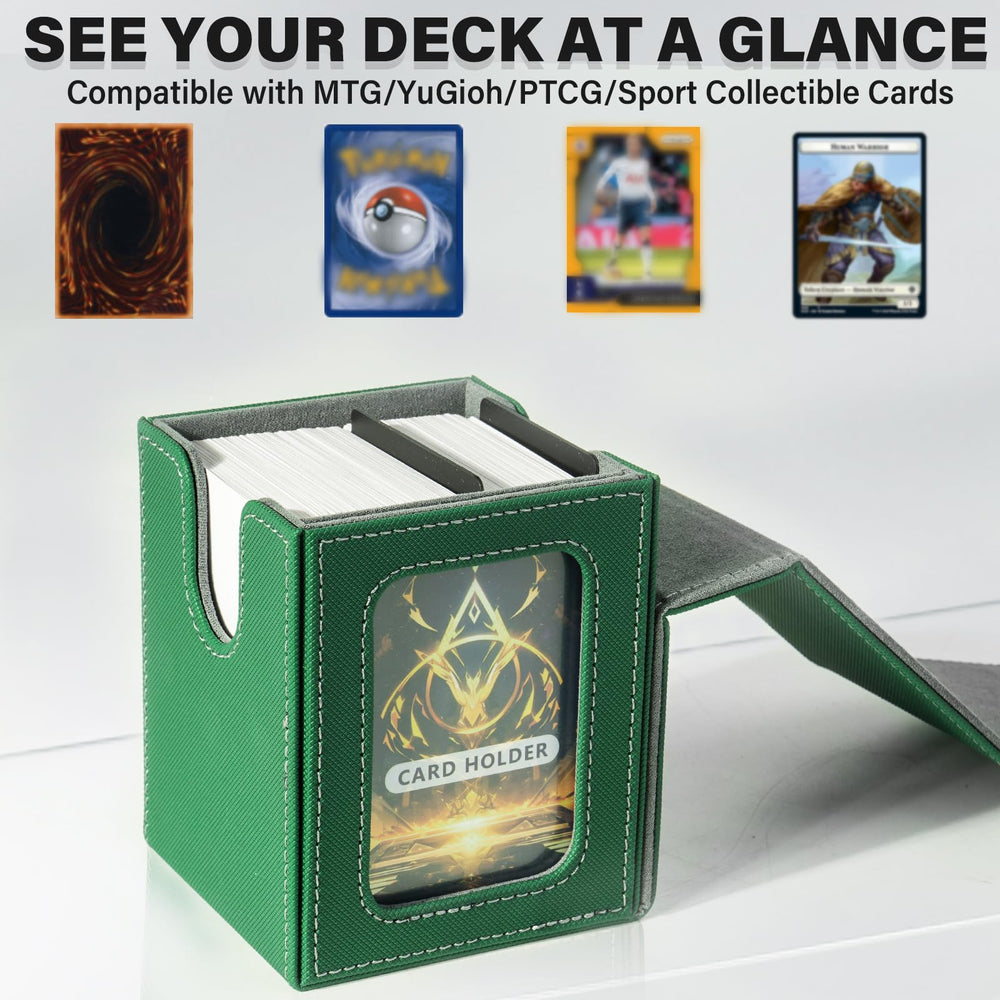 Jaffzora deck box with magnetic closure for secure transport