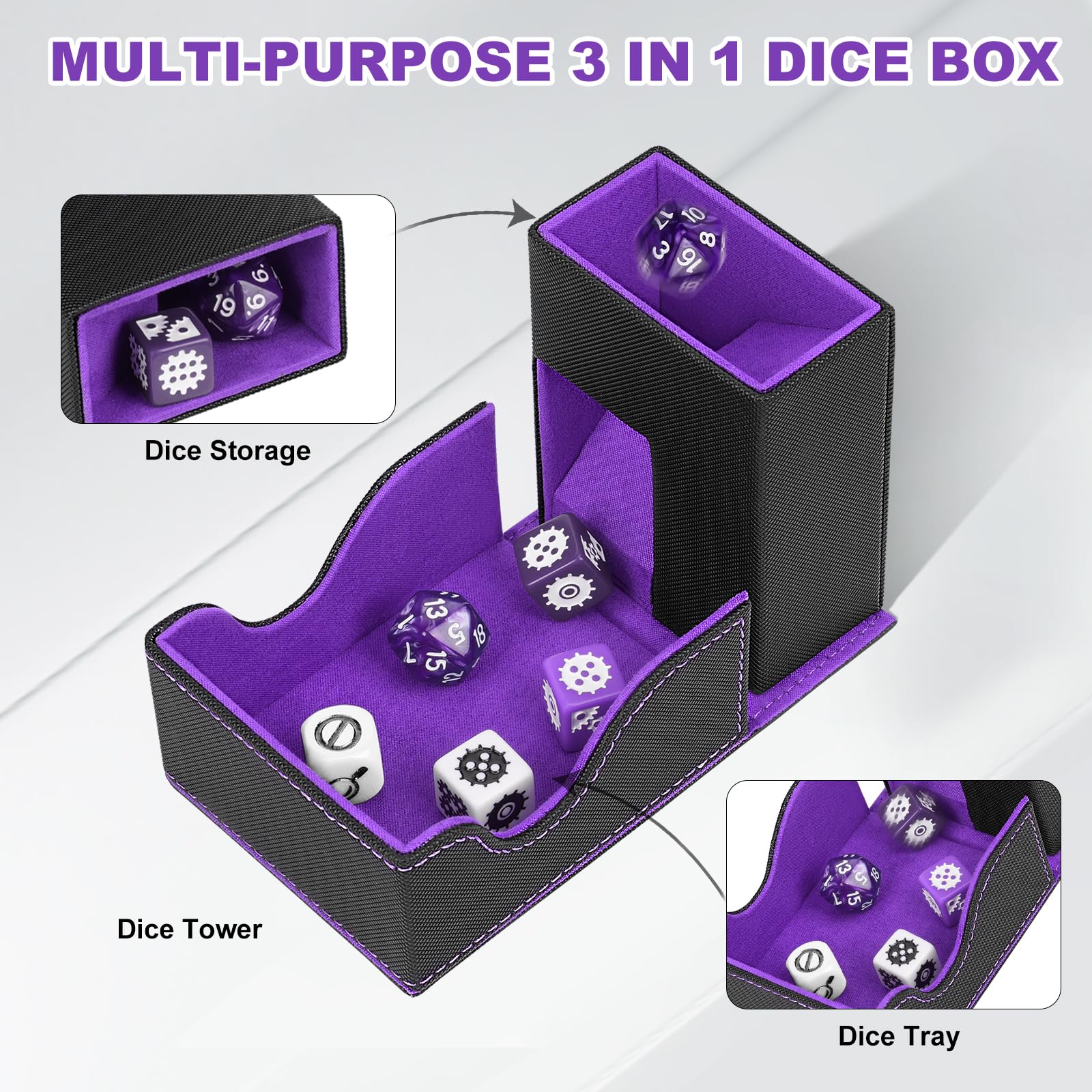 Jaffzora PU leather case protects dice and endures sessions.