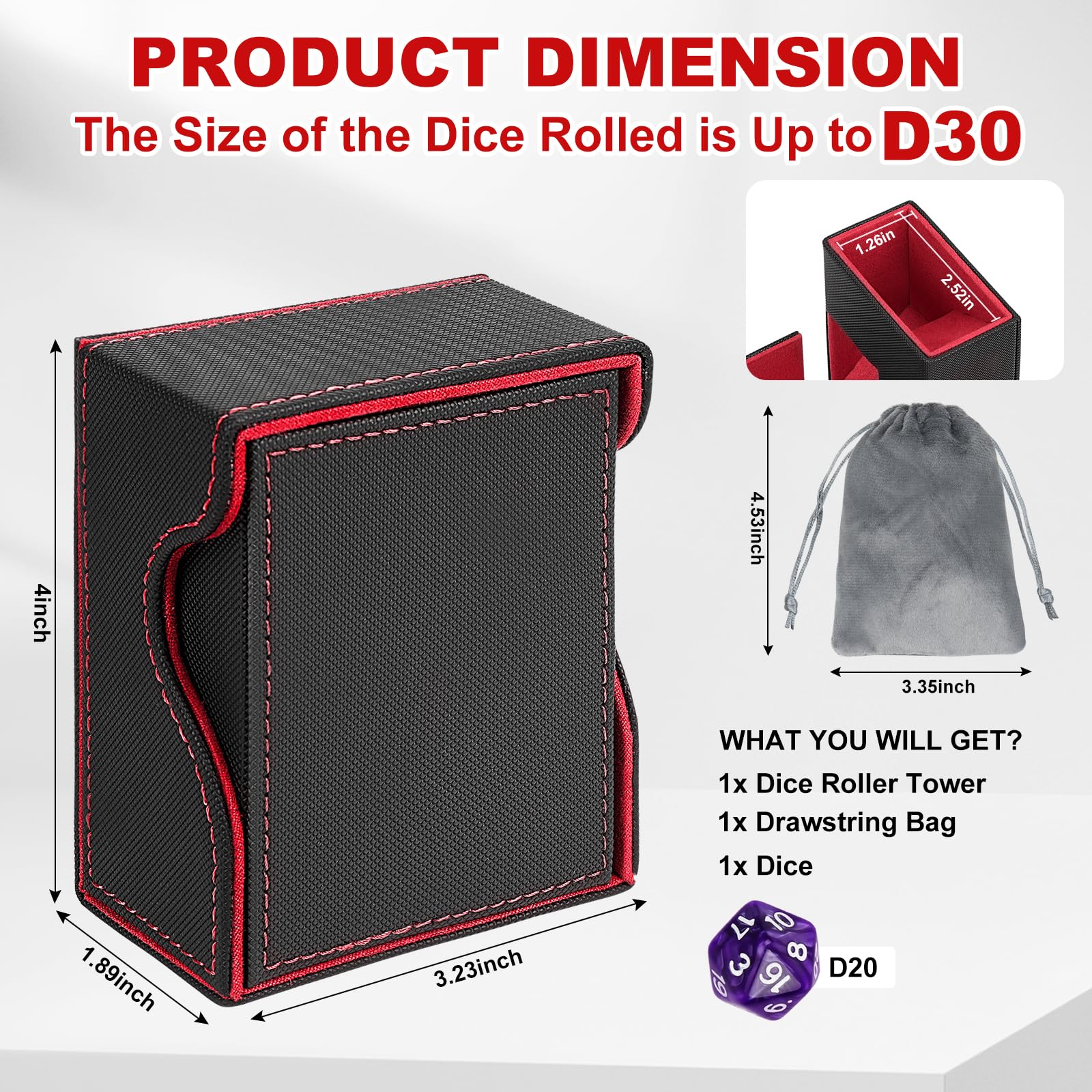 Jaffzora dice tray top-dice tumble for random results during gameplay