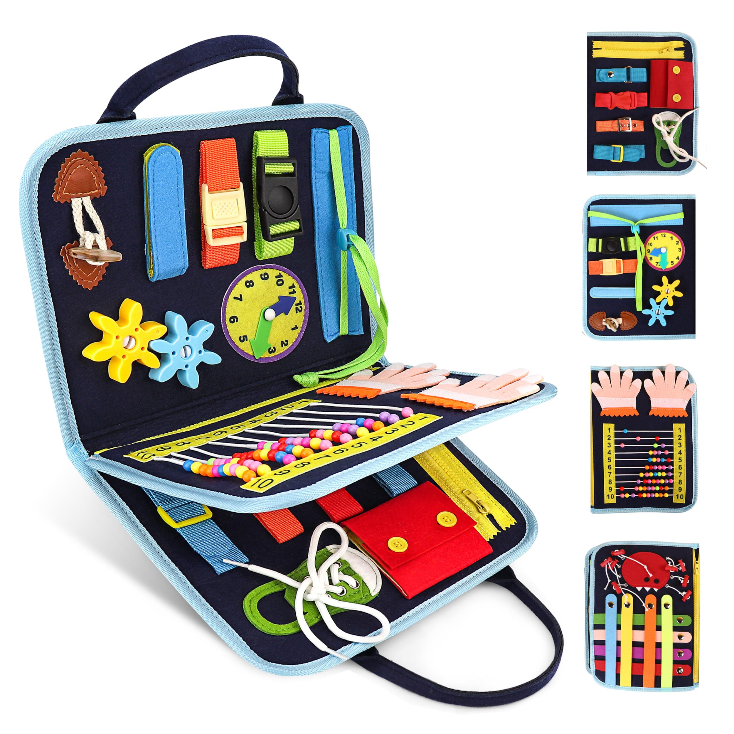 JAGSYJOY Busy Book Toddlers Abacus supports early math and motor skills.