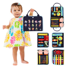 JAGSYJOY Busy Book Toddlers Weather Wheel offers tactile learning and color recognition.