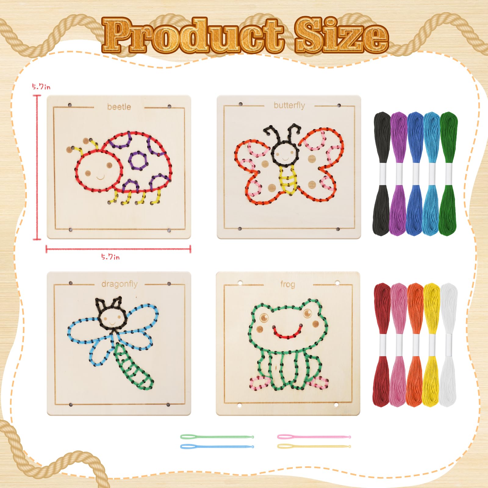 JAiiMen creative lacing patterns encourage imagination during craft time