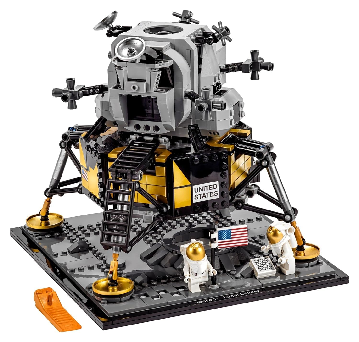 JAIMAN TOYS descent stage with gold landing pads and panels close-up