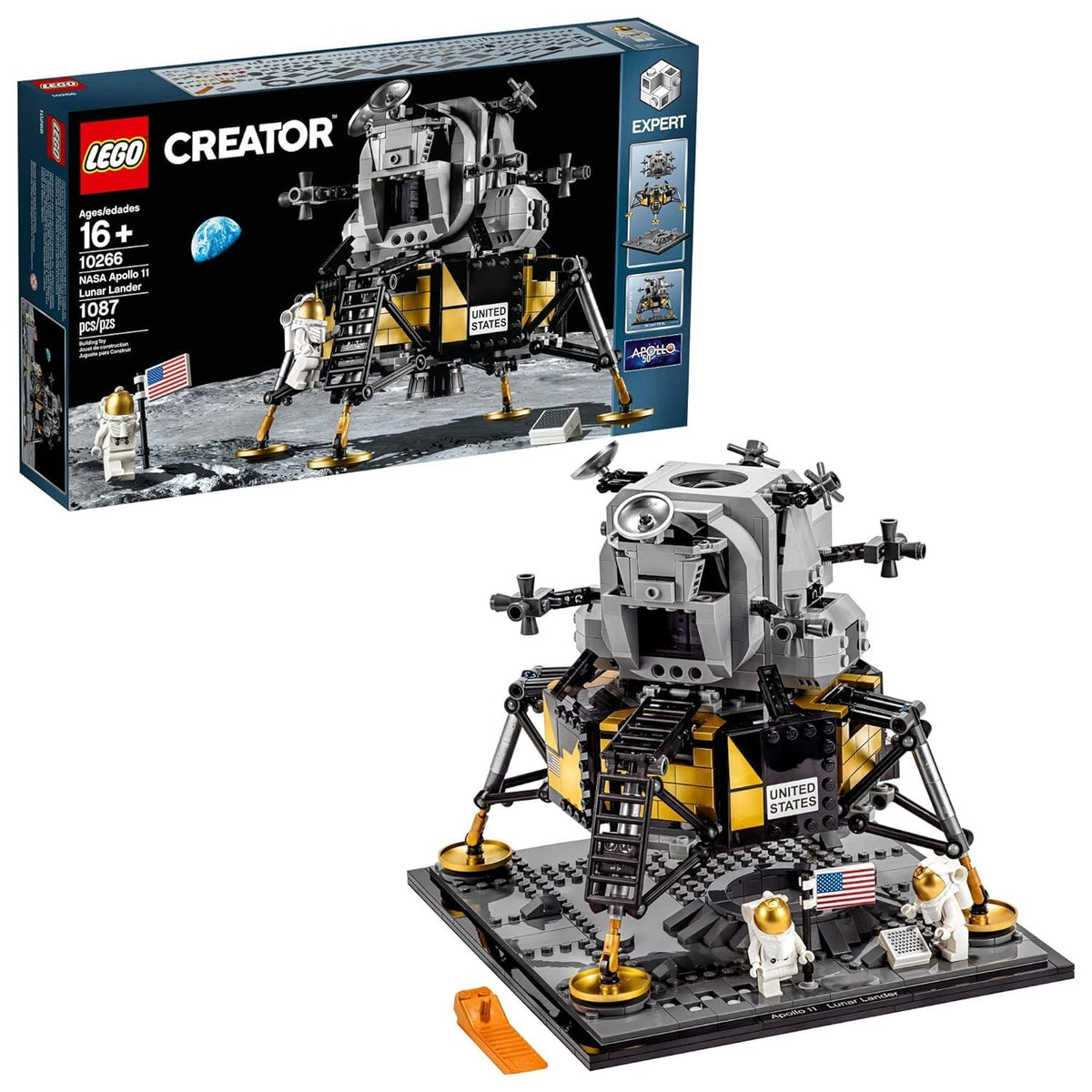 JAIMAN TOYS Lego Creator Expert 10266 lunar lander model for eye-catching display