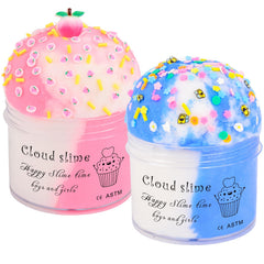 Jajskuwa Cloud Slime Kit blue cake slime jar for creative play and texture exploration