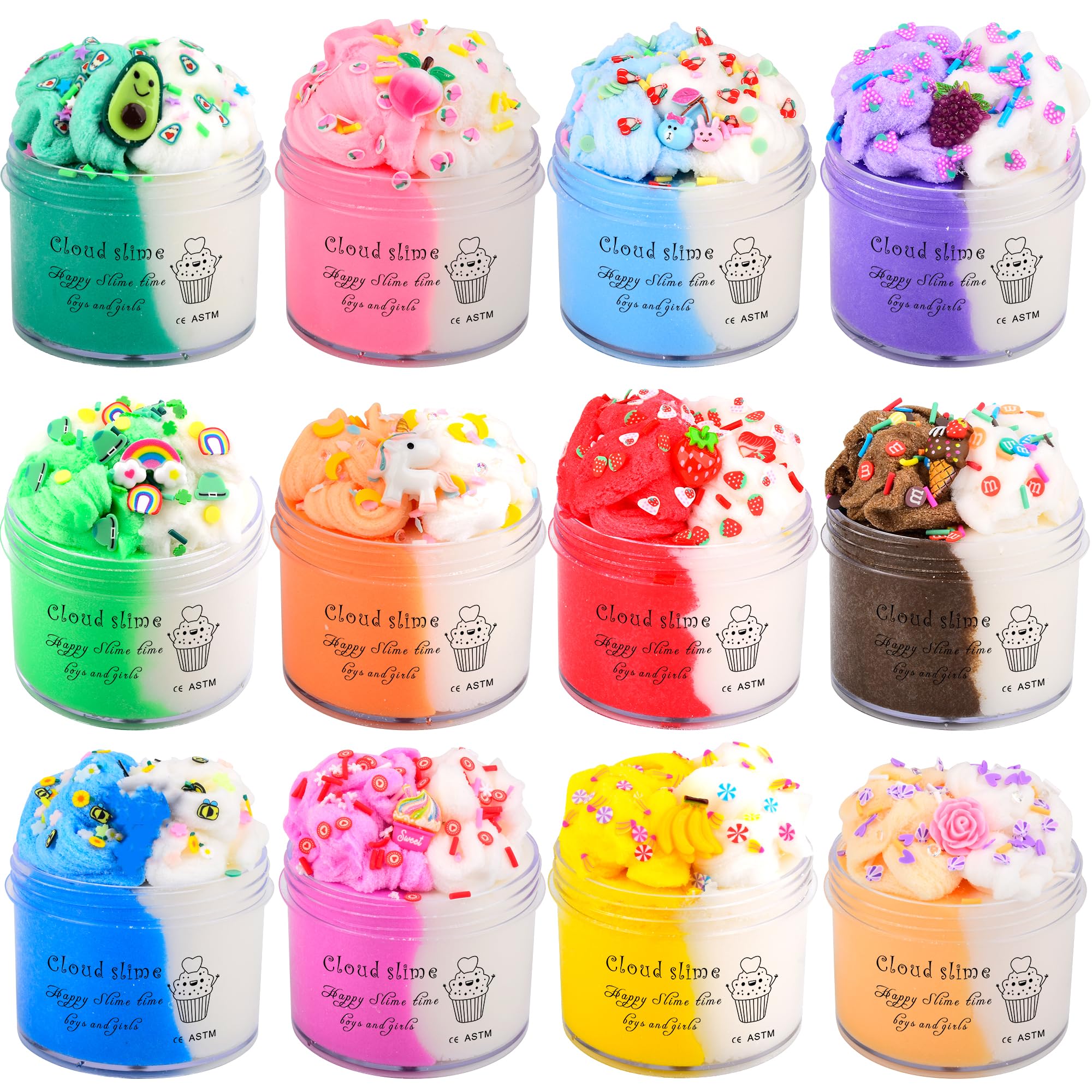 Jajskuwa cloud slime kit with rose and unicorn charms for imaginative play