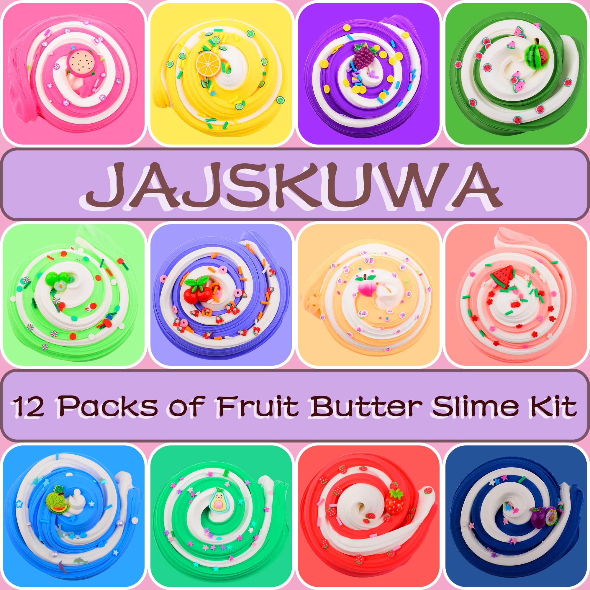 Jajskuwa fruit butter slime lemon charm for bright sensory play and fragrance