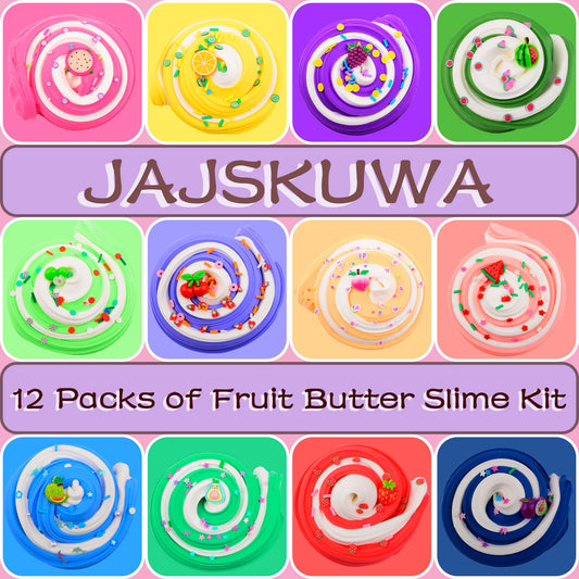 Jajskuwa fruit butter slime lemon charm for bright sensory play and fragrance