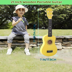 Jakeloo 21-inch guitar fits small hands, easy to hold and practice.