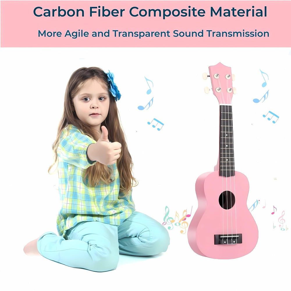 Jakeloo child guitar with comfortable chord distance pink design