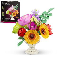 JAKI Botanicals bouquet-building set with vibrant artificial blooms for elegant home display
