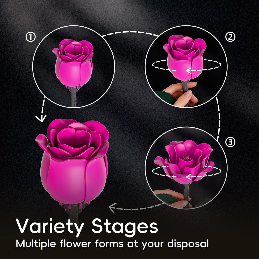 JAKI DIY opening and closing rose mechanism enables adjustable blooms