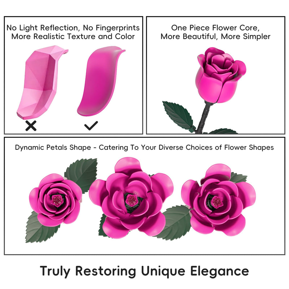 JAKI Matte pink rose petals add warm tones to home decor