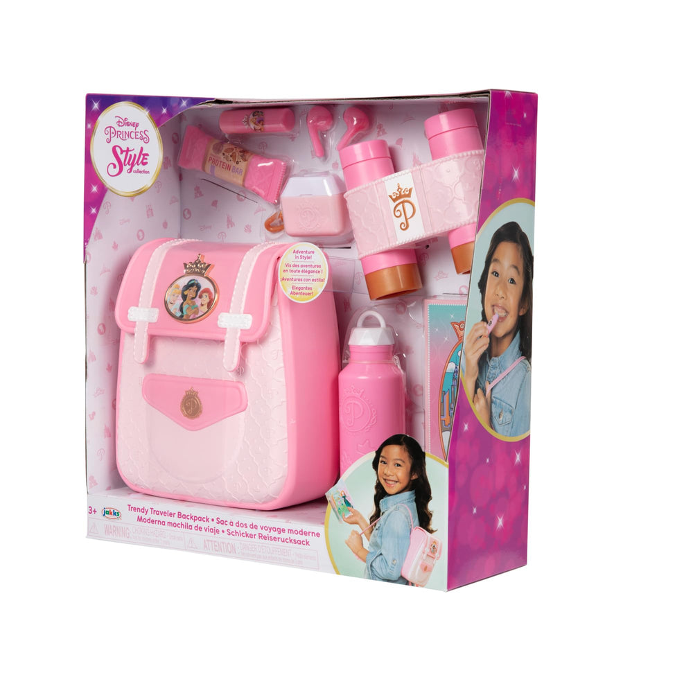 JAKKS Pacific Disney Princess Backpack designed to fit on retractable suitcase handles