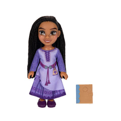 JAKKS Pacific Disney Wish Asha petite doll in a purple outfit ready for travel adventures