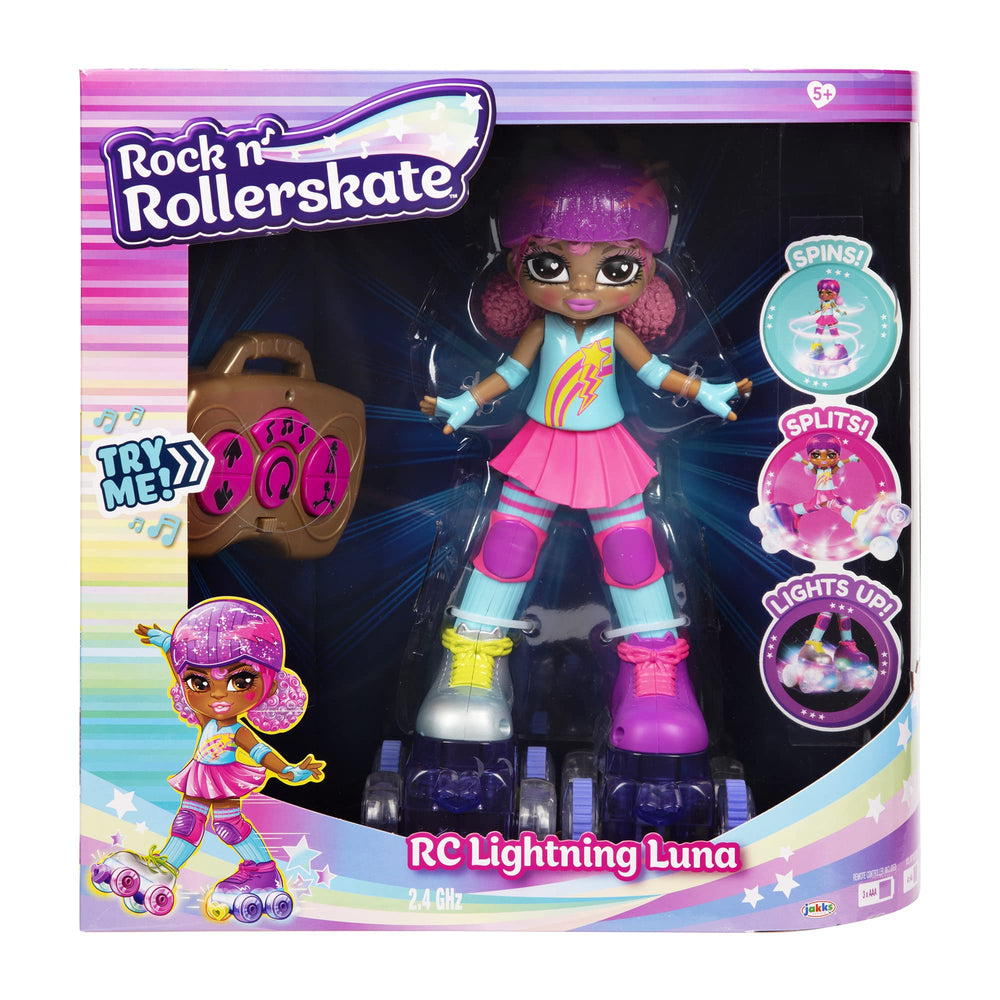 Music playback enhances roller-skating playtime.
