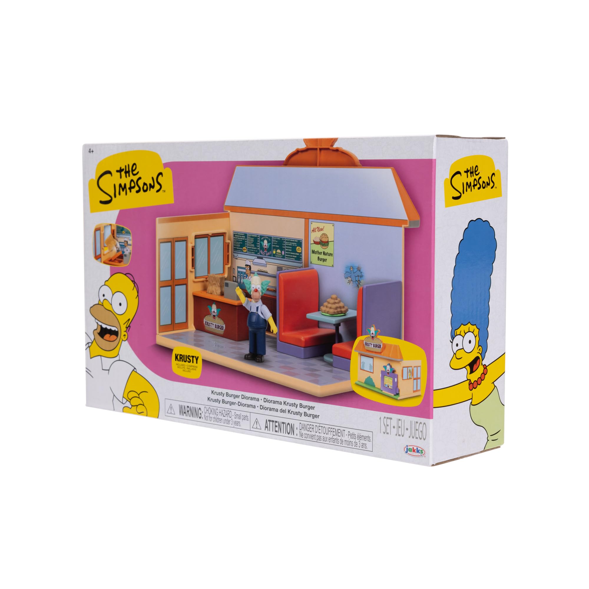 Krusty Burger Diorama detail-rich set by JAKKS Pacific for Simpsons fans.