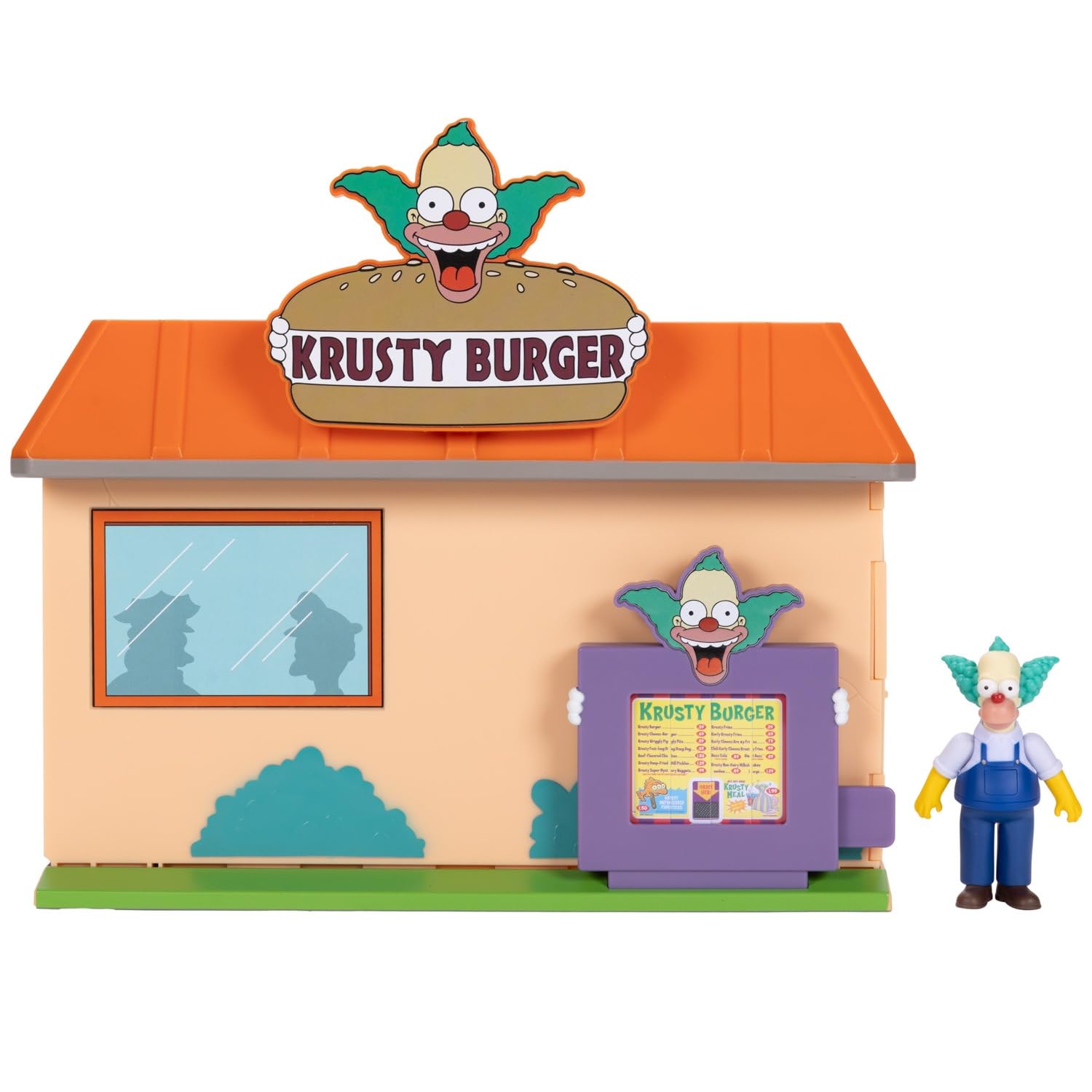 The Simpsons Krusty Burger Diorama front facade by JAKKS Pacific, perfect for display and collection.