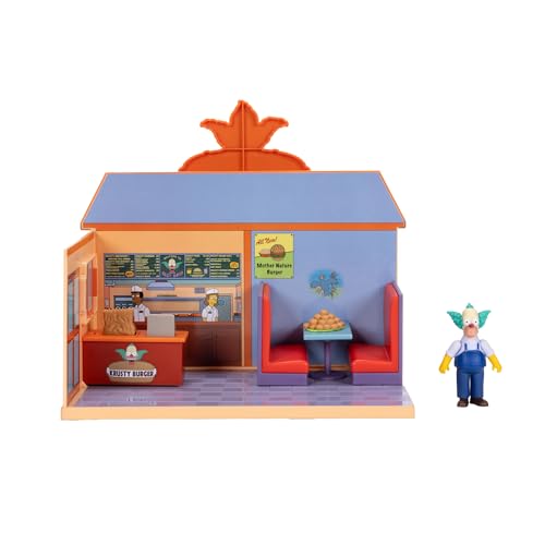 Krusty Burger Diorama interactive table and seating add play scenarios for fans.