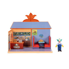 Krusty Burger Diorama interactive table and seating add play scenarios for fans.