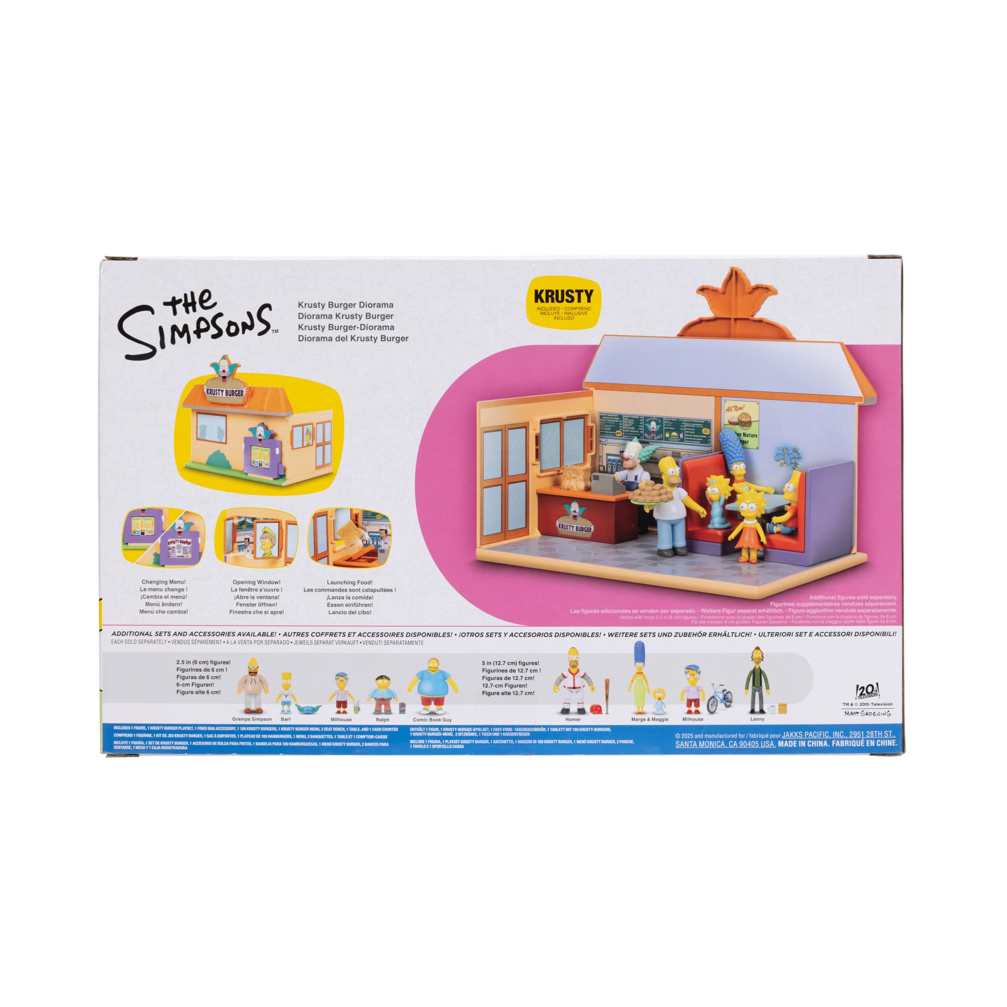 Krusty Burger Diorama side and interior combination ideal for storytelling setups.