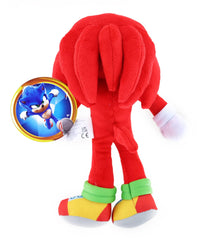 JAKKS Pacific Sonic 2 Knuckles plush 9-inch back view shows soft texture.