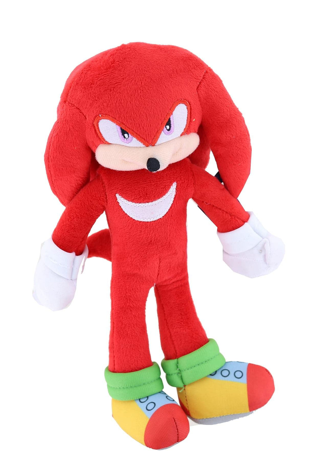 JAKKS Pacific Sonic 2 Knuckles plush 9-inch side view suitable for shelf display.