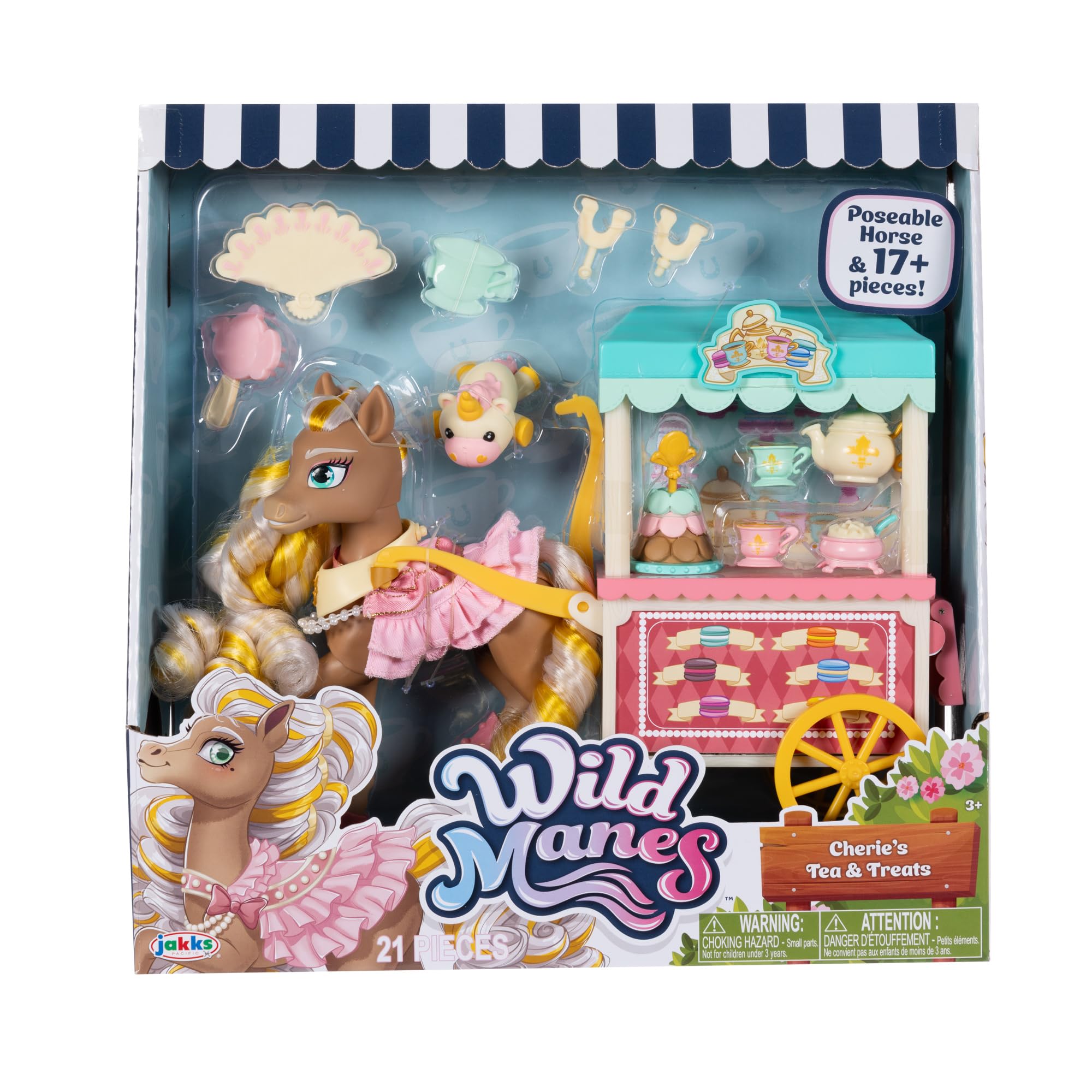 JAKKS Pacific Wild Manes Cherie horseshoe clips hold accessories securely during play