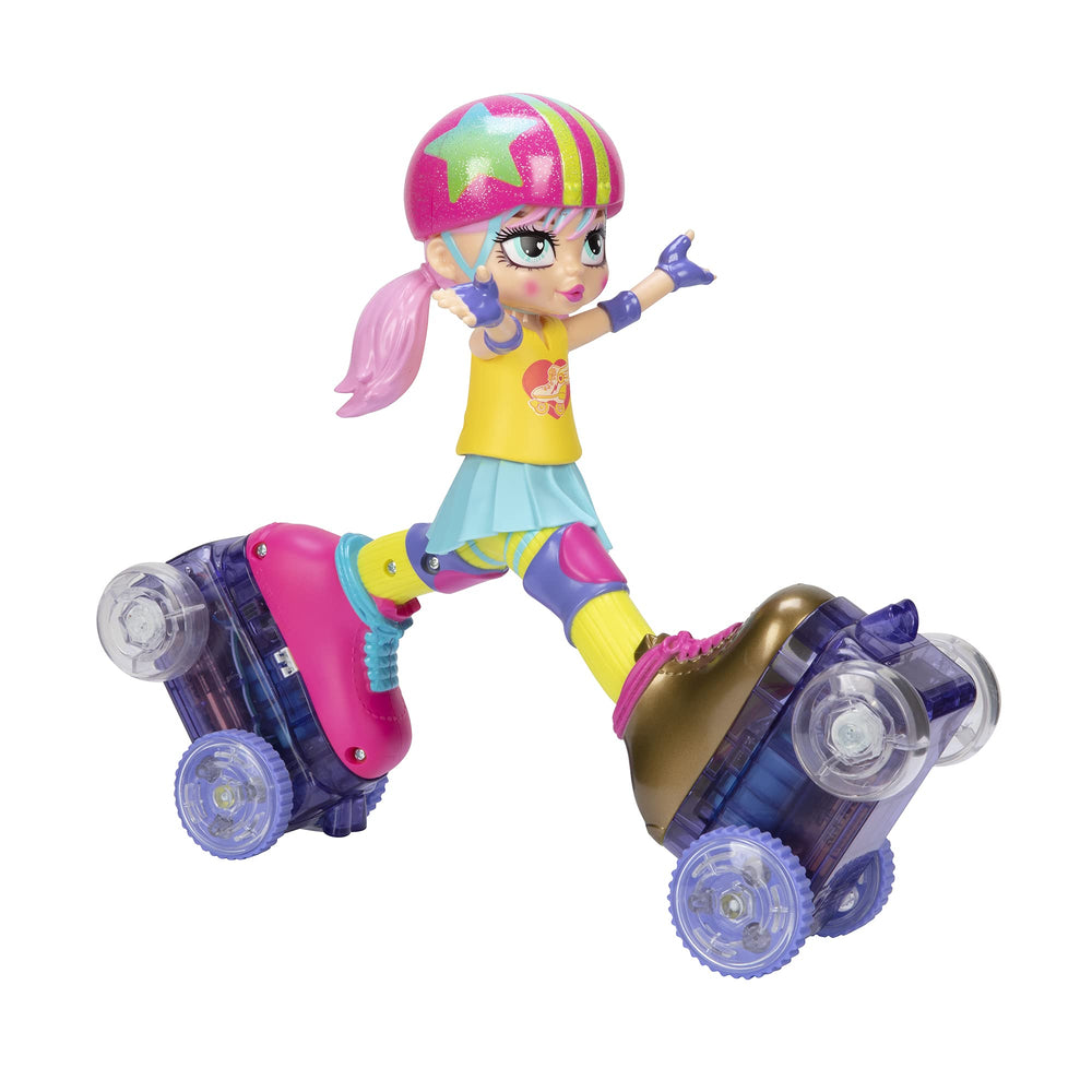 Rainbow Riley performing a 360 spin using the remote