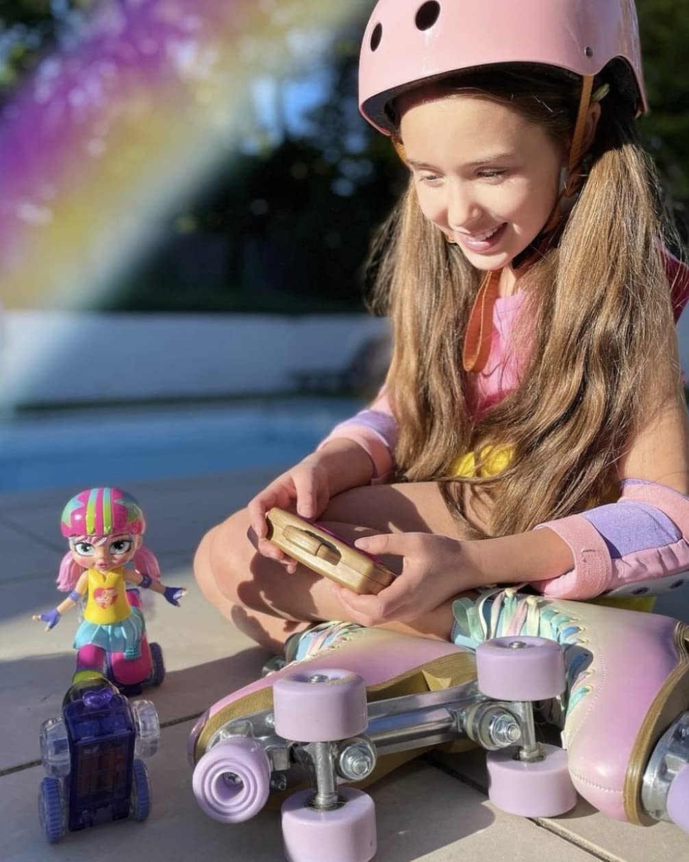 Remote boom box shaped controller included with Rainbow Riley