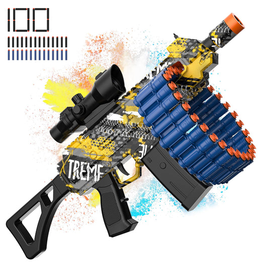JakMean electric automatic toy blaster overview for outdoor play