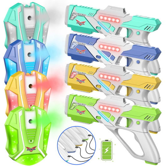 JakMean laser tag guns 4-pack for exciting family battles