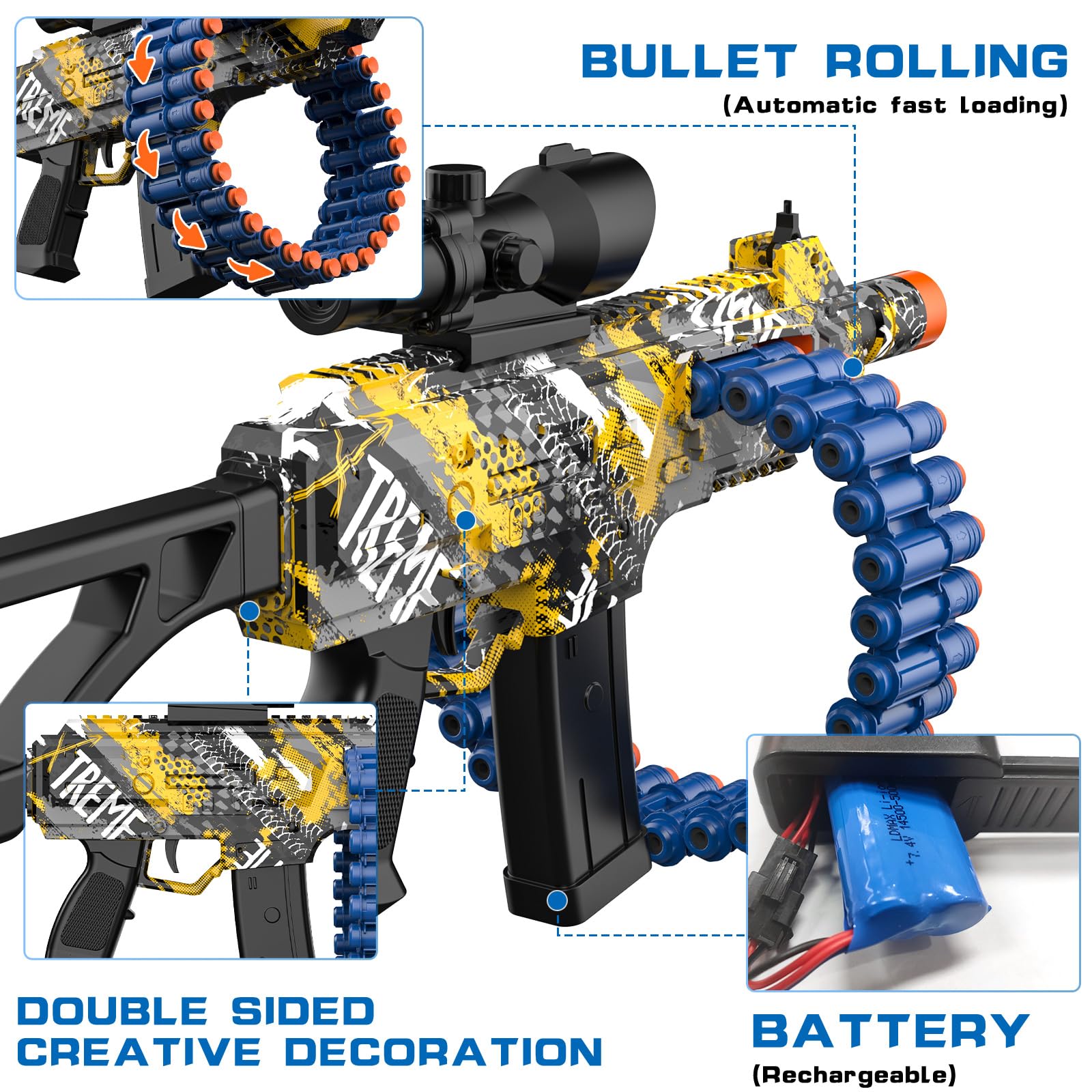 JakMean blaster reaching 30-50 ft for outdoor battles