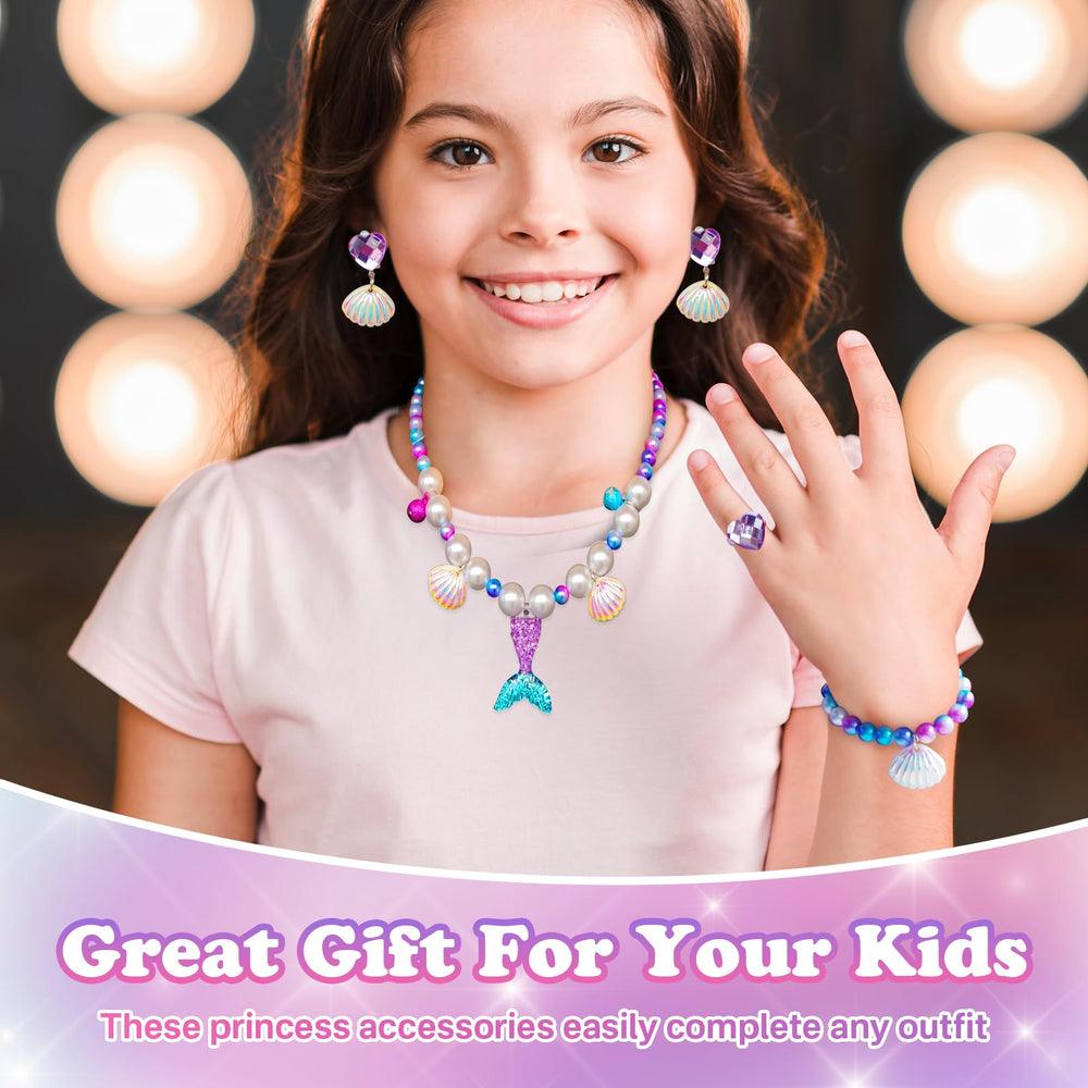 JALEBRO purple jewelry set includes necklace, earrings, and ring for sparkle.