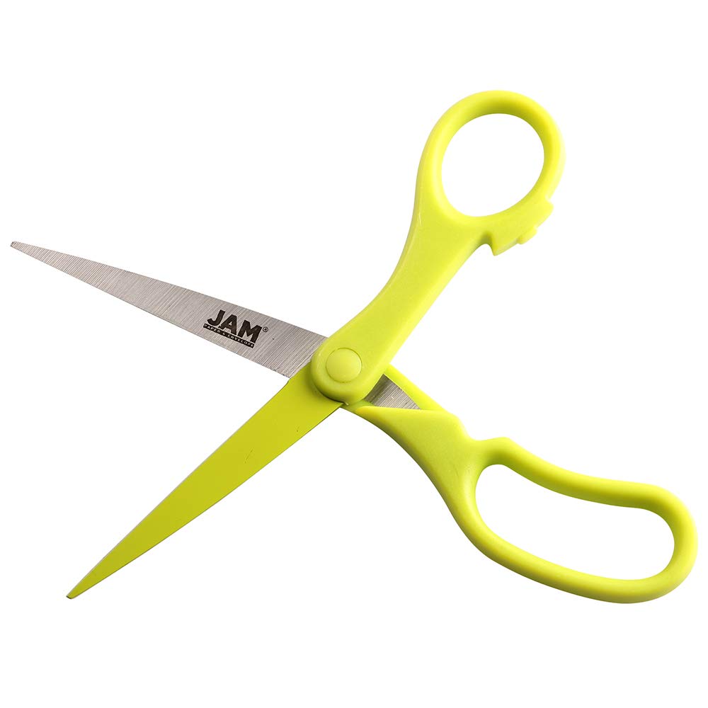 JAM Paper scissors cutting a variety of materials with precision.