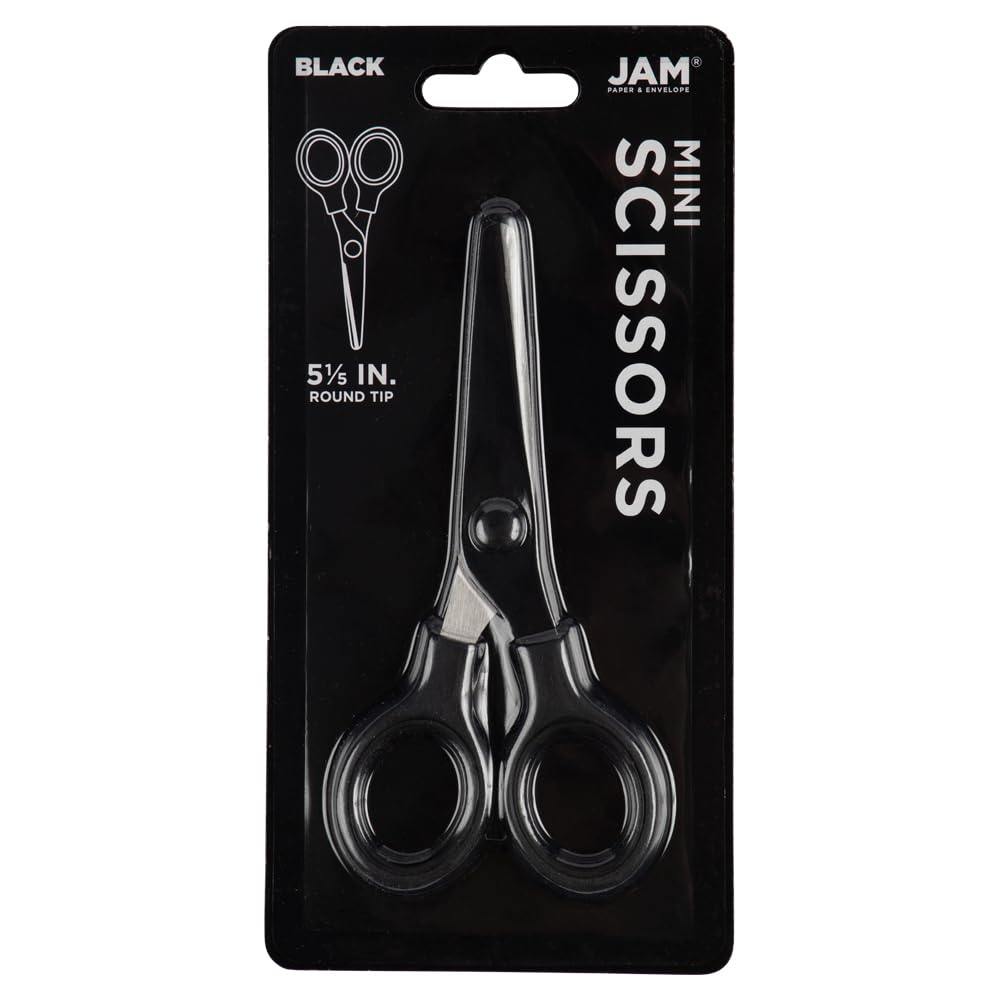 JAM Paper Mini Scissors sold individually shown as a ready-to-use accessory.