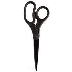 JAM Paper precision scissors with ergonomic black handle for comfortable cutting.