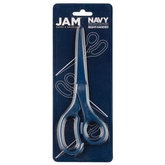 JAM Paper navy precision scissors designed for desk and office tasks