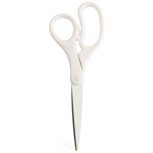 JAM Paper precision scissors with white handle for precise cuts in crafting and office tasks
