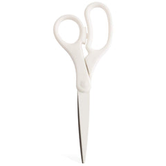 JAM Paper precision scissors with white handle for precise cuts in crafting and office tasks