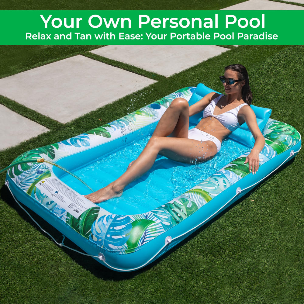 JAMBO all-in-one pool accessory for backyard, lake, or beach.