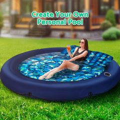JAMBO versatile outdoor pool lounger for backyard, lake, or beach activities.