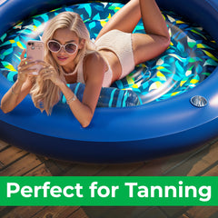 JAMBO lounger features ribbed air base for enhanced back and neck support.
