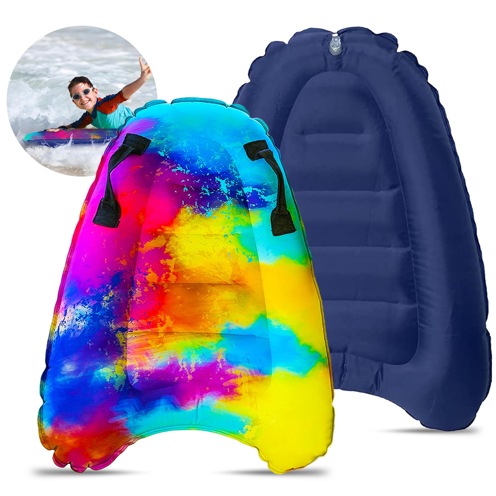 JAMBO inflatable surf body board with handles for stable grip at the pool