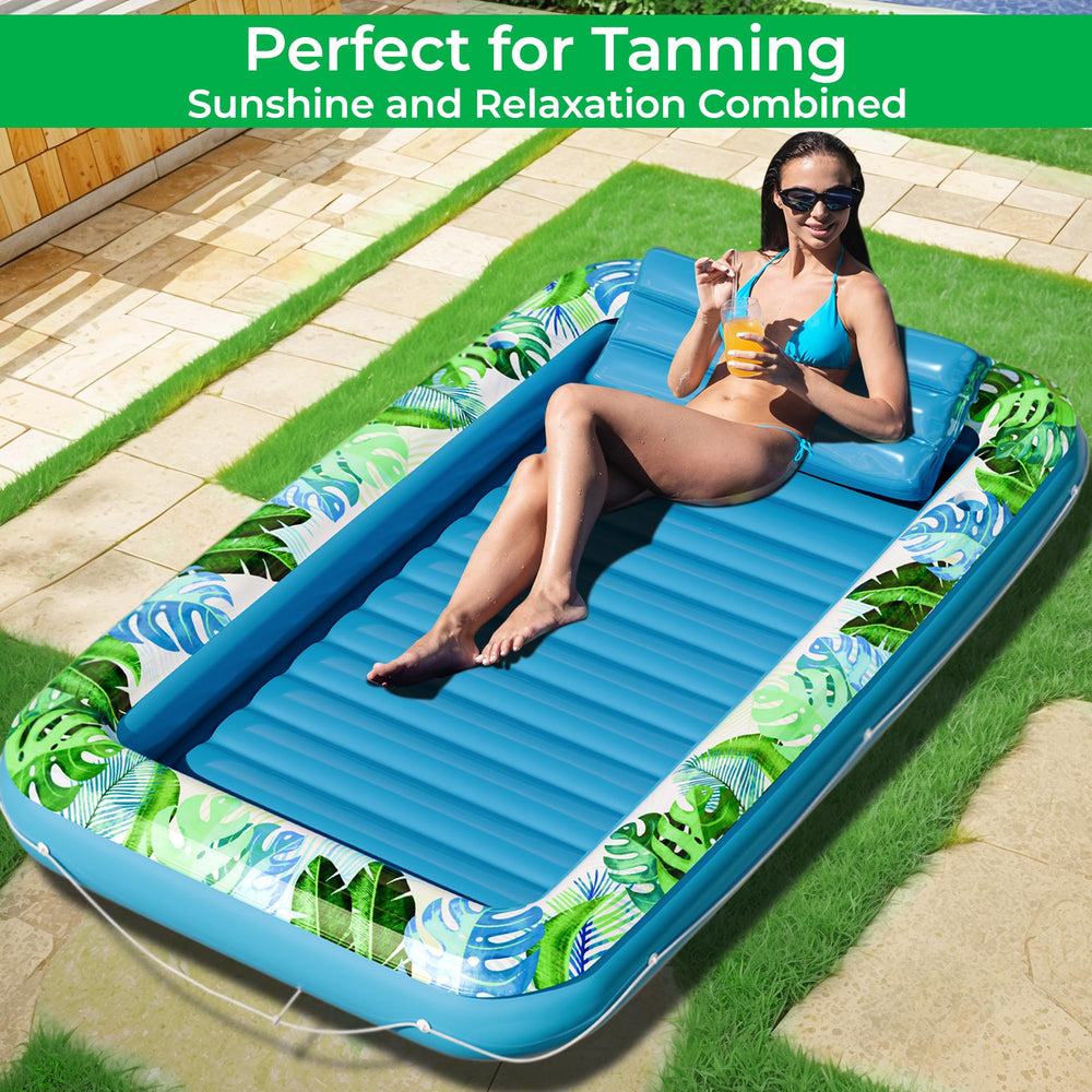 JAMBO versatile water lounge raft for family pool play.