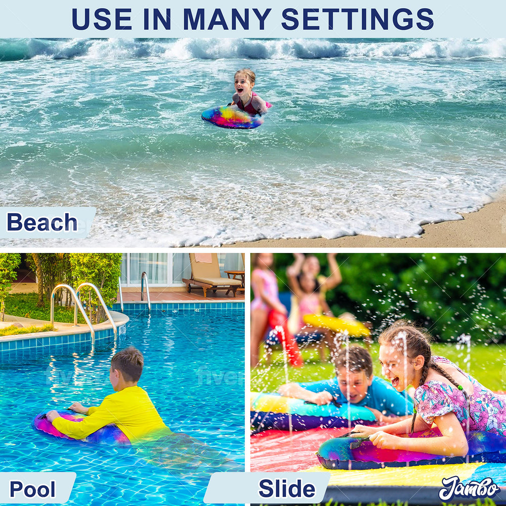 JAMBO water color bodyboard design stands out for family water adventures