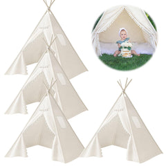 Jamceoceo 4-pcs teepee tents package, four cozy play spaces for group creativity