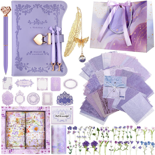 Janlaugh DIY Journal cover in purple and bright tones inviting personalized journaling adventures