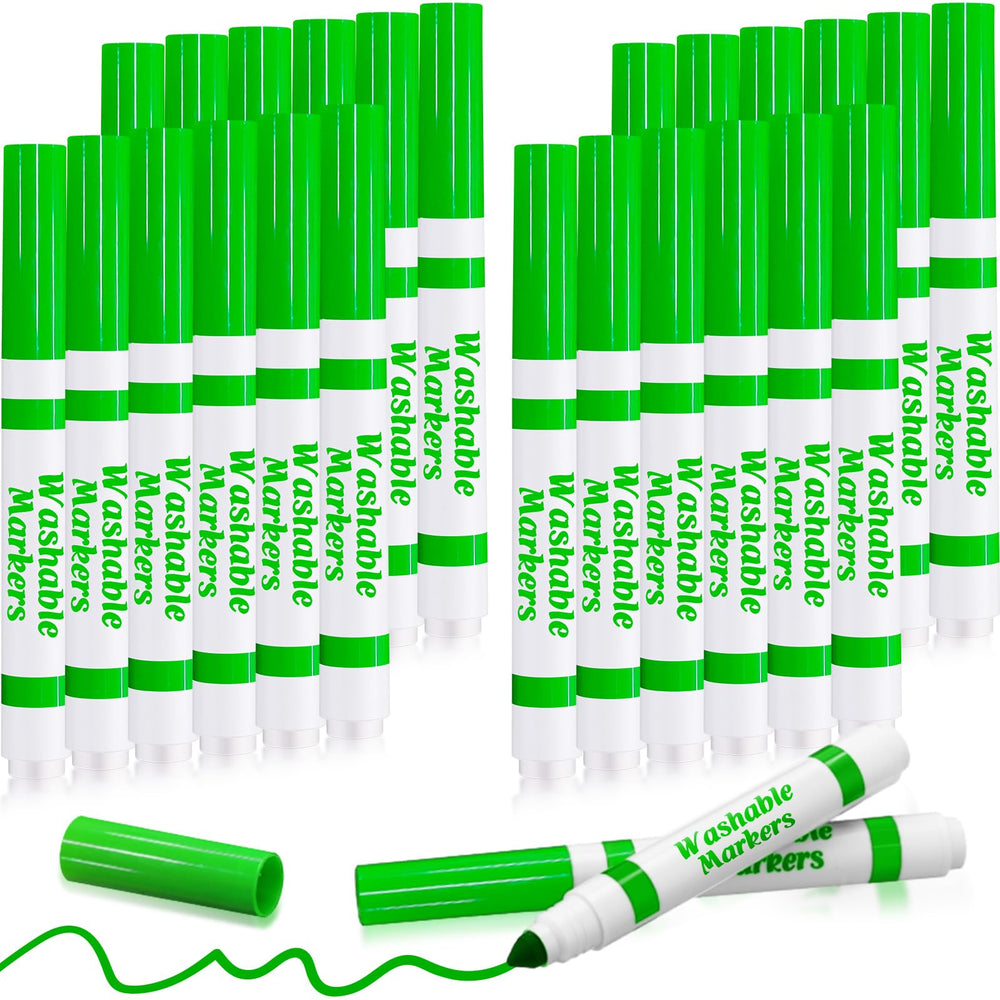 Jamlaugh light green washable markers 24pcs set for classroom art projects