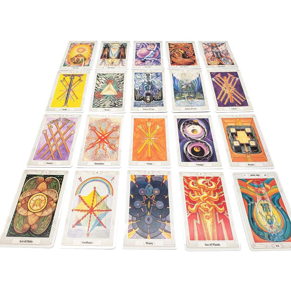 Jamron Thoth tarot card closeup reveals coated texture and smooth feel.